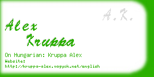 alex kruppa business card